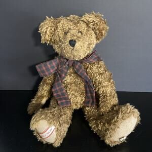 Boyds Bears BURKE P Bear Plush 14" Stuffed Teddy Bear Retired Bow Tag